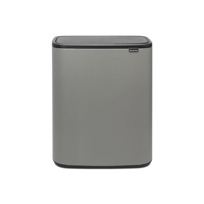 Відро для сміття Brabantia біле, 60 літрів, з внутрішнім відром (сірий мінеральний бетон)