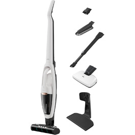 AEG HYGIENIC 5000 AS52HP25SH Бездротовий пилосос 2-в-1, тихий 80 дБ, до 55 хв роботи, автоматичний, для всіх підлог, 58% переробленого пластику, аксесуари, 25,2V, білий, модель 2023