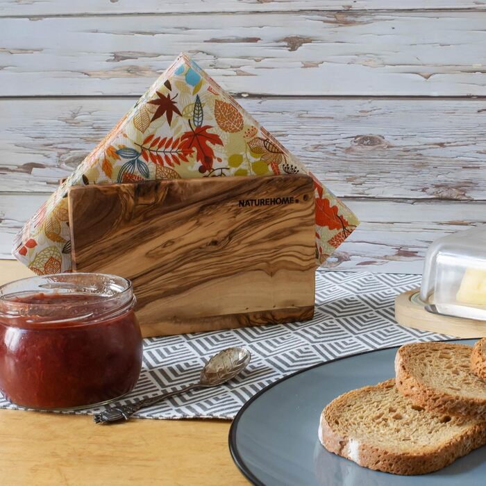 High-quality napkin holder made of sustainable olive wood from NATUREHOME – Exclusive, durable, and eco-friendly napkin dispenser wood standing 16 x 10 x 5 cm