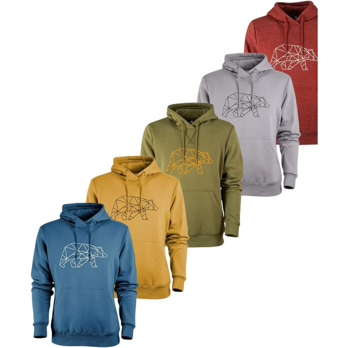 Чоловіча толстовка FORSBERG Pettarson з ведмежим логотипом | Скандинавський стиль | Коллекція на всі сезони | Для відпочинку, роботи, активного відпочинку | Жовтий