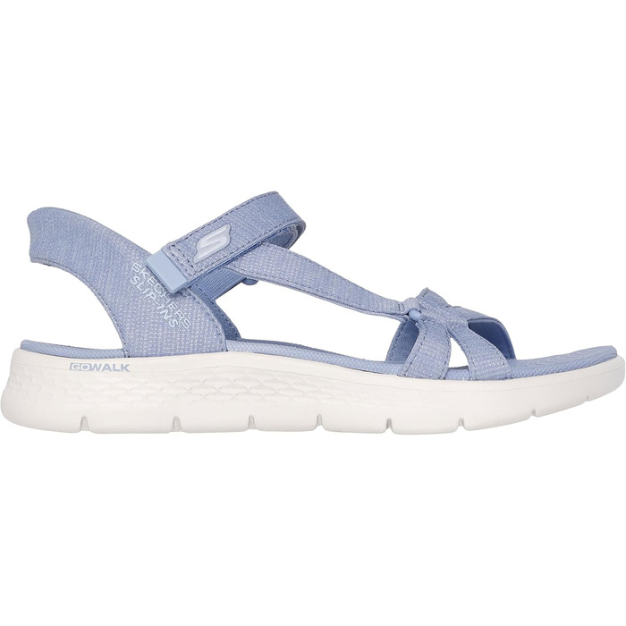 Сандалі жіночі Skechers Go Walk Flex Illuminate Hands Free Slip-ins – зручні босоніжки для прогулянок, колір темно-зелений (40 EU)