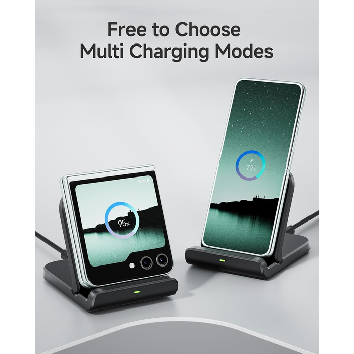 Бездротова зарядка SwanScout для Samsung Galaxy Z Flip 7/7 FE, 6/5/4/3 та Moto Razr 60/50/40 (Ultra), SwanScout 501S (чорний)