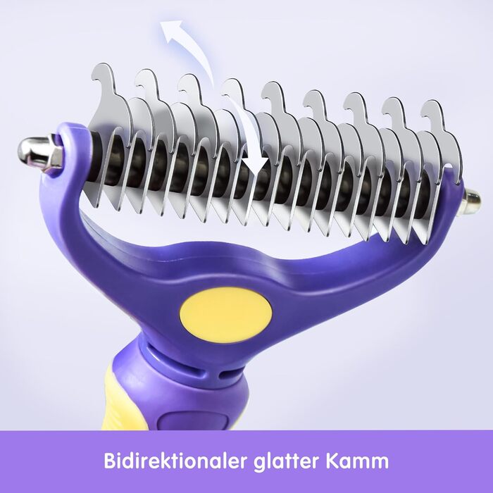 Ножиці для грумінгу котів та собак, щітка для видалення підшерстка, гребінець для собак - щітка для довгошерстих та короткошерстих, самоочисна щітка для тварин