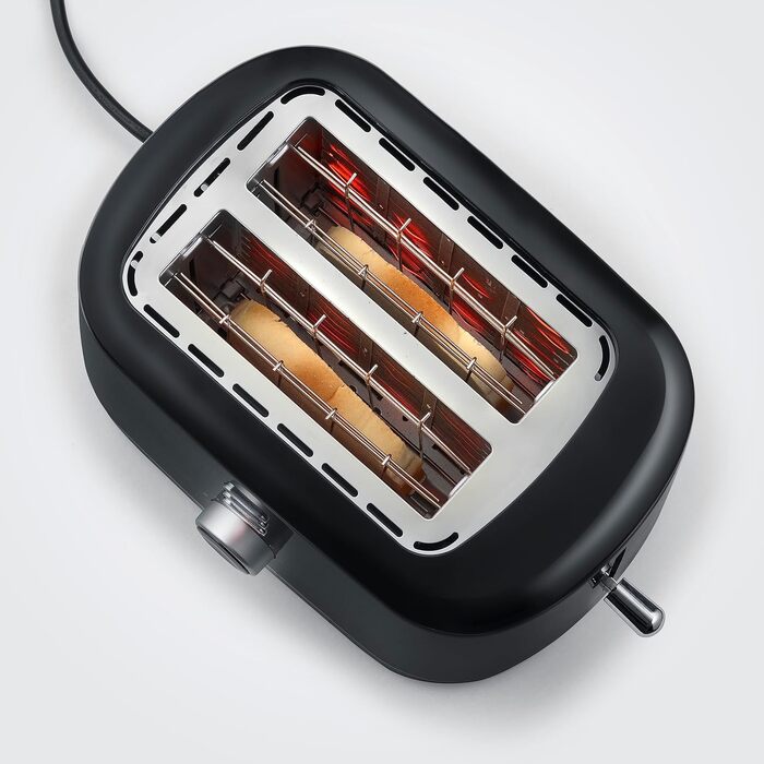 Тостер Severin AT 4321: компактний, 850 Вт, для тостів, розморожування та підігріву, чорний