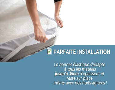 Mattress protector, 160 x 200 cm, bamboo fiber, Öko-Tex certified, mattress protector, 100% waterproof, fitted sheet, 30 cm, ultra-soft, anti-mite, bed bug resistant, hotel quality