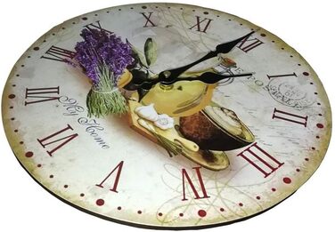 YOAI Wall Clock Kitchen Clock Antique Nostalgia Rustic Country Quartz Silent (No Ticking) Kitchen Clock 30CM / 12 Inches