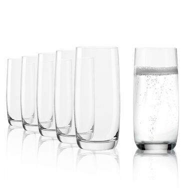 Набір келихів Stölzle Lausitz Weinland Longdrink 6 шт, 390 мл – кришталеві келихи для коктейлів, води, соків – міцні, для посудомийної машини