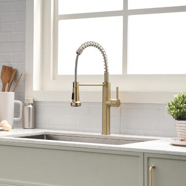 Сучасний кухонний змішувач з LED-підсвіткою, поворотний на 360°, з висувною лійкою, чорний/рожеве золото, для кухні