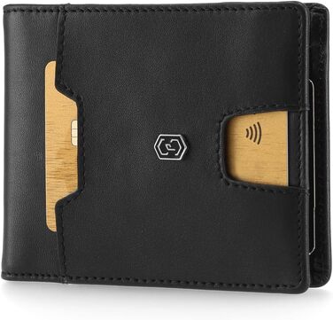 ZNAP® Slim Wallet - Тонкий картхолдер для чоловіків | RFID захист | Чорний | 8 карт