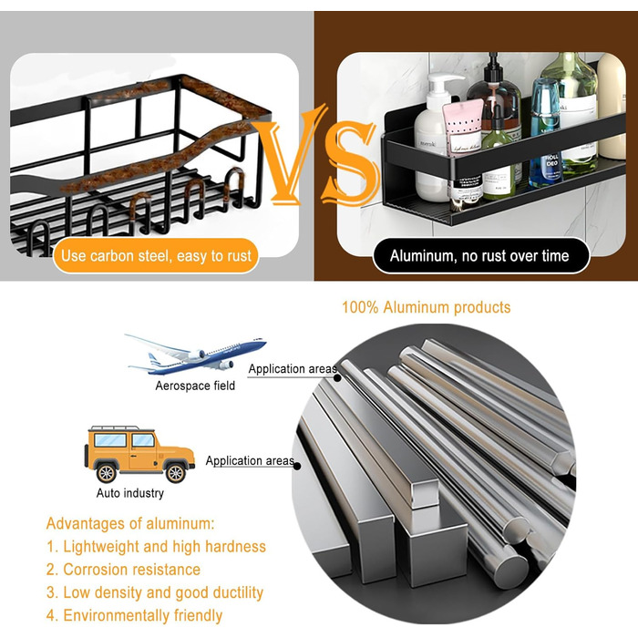 Алюмінієвий кухонний органайзер для ванної кімнати, 30 см, 2 шт., настінний, самоклеючий, 2 яруси