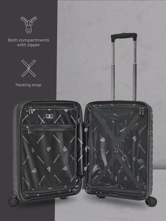 Розширюваний ручний багаж 55 см Anthracite Metallic Collection 04 з TSA-замком та 4 колесами | з поліпропілену | 40-48 літрів