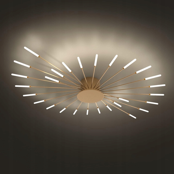 Сучасна золота люстра-підвіс LED для вітальні, 4500K, 28W