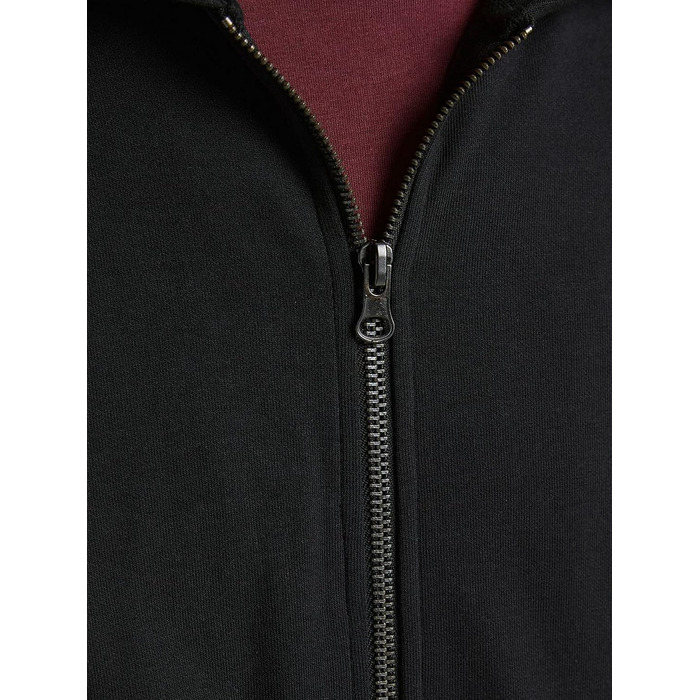 Чоловіча однотонна толстовка з капюшоном Jack & Jones, чорна, розмір XXL