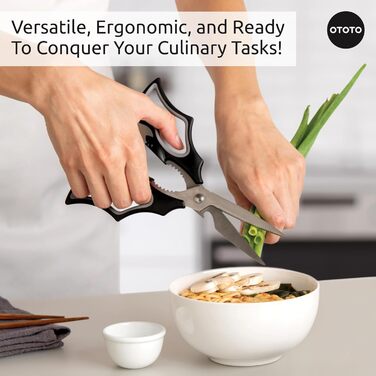 Кухонні ножиці Elizabat від OTOTO – Милі ножиці у вигляді кажана, кухонні аксесуари, кажани, подарунок на Хелловін, кухонні ножиці, помічники на кухні, ножиці, тематичні подарунки