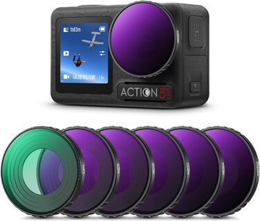 Фільтри K&F Concept ND/CPL для DJI Osmo Action 5/4 Pro: комплект з 6 шт.