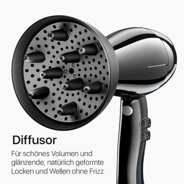 Професійний фен Valera Swiss Silent Jet 8500 Ultrablack: 2000W, 6 температур, іонізація, супер-зручний кабель