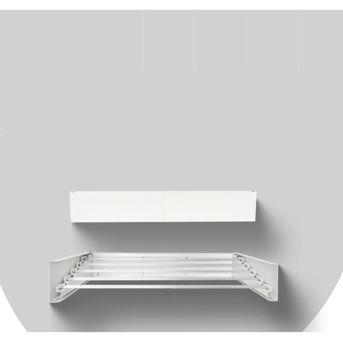 Сушарка для білизни FoxyDry HIDE настінна, розкладна, 71x35x13 см, білий (Limited Edition)