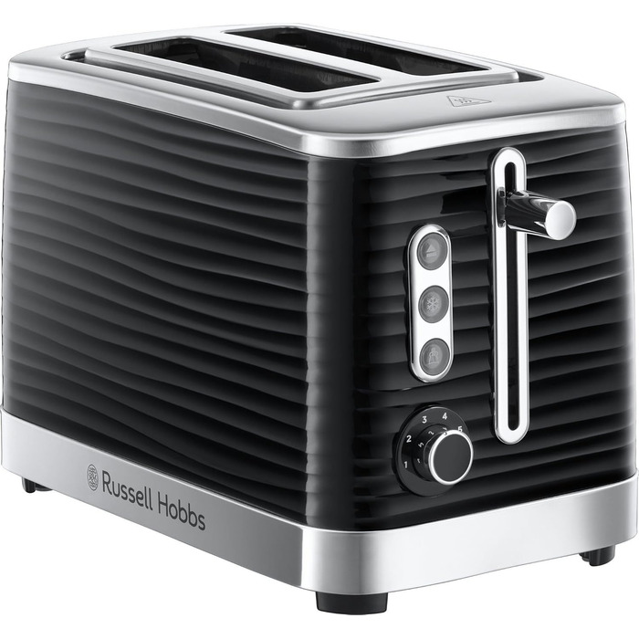 Тостер Russell Hobbs Inspire High Gloss 24371, чорний, 2 слоти