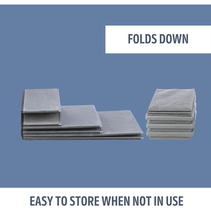 Сходинка для собак TRIXIE з велюром, 4 сходинки, для ліжка та дивану, складна, з додатковим місцем для зберігання, сіра