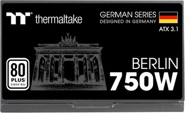 Блок живлення Thermaltake Hamburg German Series 750W, ATX 3.1, PCIe 5.1, 80 Plus White, низький рівень шуму