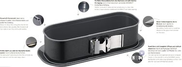ORIGINAL KAISER Kaiser Springform La Forme Plus King's Cake 30 x 11 cm Made in Germany non-stick KAIRAMIC cut-resistant leak-proof, Alloyed Steel, Transparent, King's Cake Pan