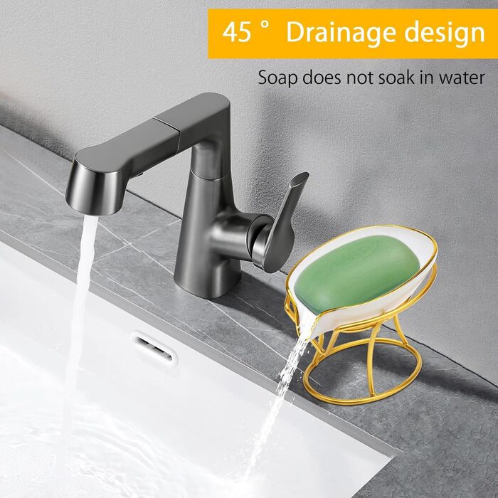 Миска для мила з отвором для стоку, тримач для мила в душ, полиця для мила у формі листка, вінтаж, декор для кухні, ванної кімнати, душу, умивальника (білий)