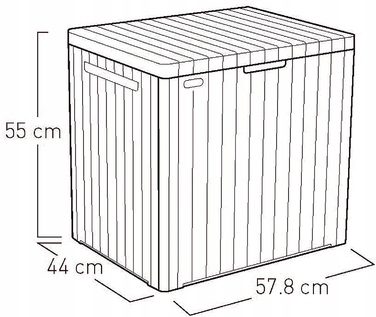 Садова скриня Keter City Storage Box 113 л, коричнева