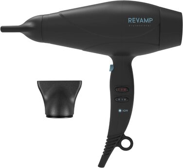 Фен REVAMP 5000 Progloss 5000: потужний 2400W, швидке сушіння, 4 режими температури та 2 швидкості, кнопка холодного повітря, олія для блиску, для всіх типів волосся