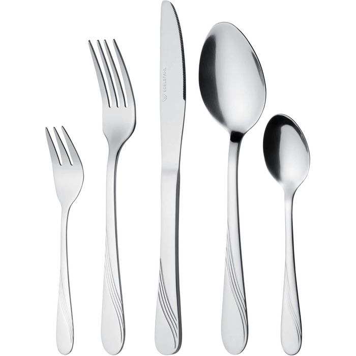 GRÄWE Cutlery Case for 12 People made of Stainless Steel, 60-Piece Cutlery Set, Nickel-Free, Rust-Proof, Hand-Polished, Dishwasher-Safe - Stralsund Series