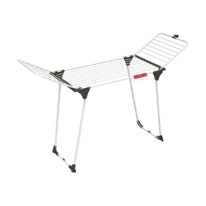 Сушарка для білизни Vileda King, 20 м мотузок, підставка для дрібних речей, 2.7 кг, білий/чорний