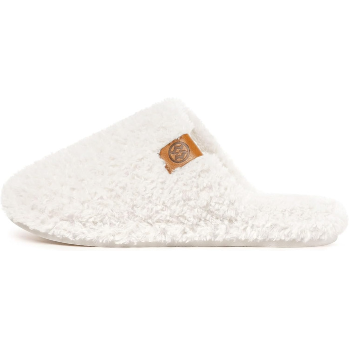 Домашні тапочки Dokela для жінок та чоловіків, зручні, з піною пам'яті, з штучним хутром, легкі, антиковзаючі (46/47 EU, білі)