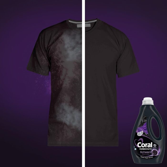 Рідкий пральний засіб Coral Black Velvet для чорного одягу, 1.15 л, упаковка 6 шт