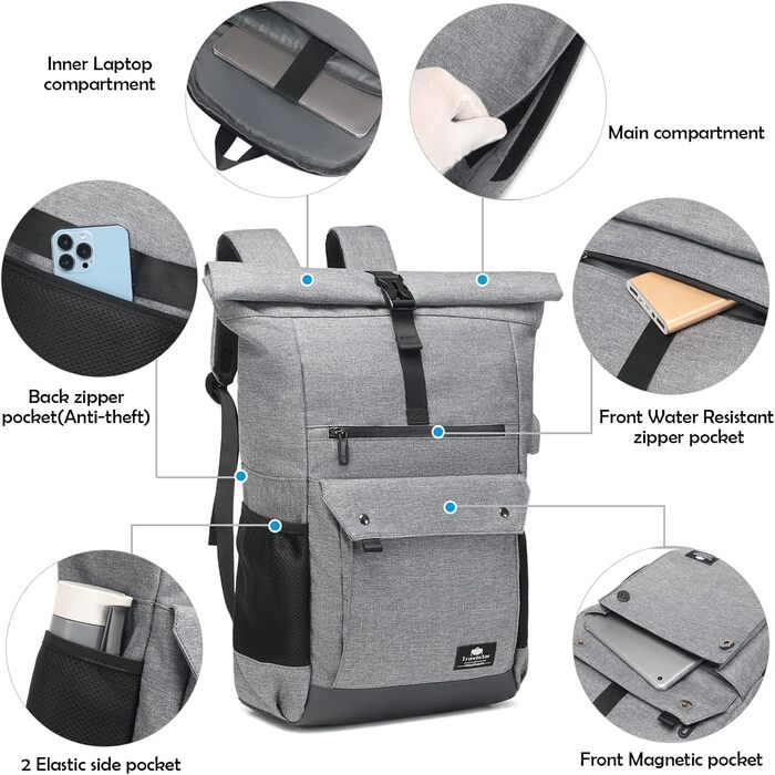 Рюкзак Rolltop з відділенням для ноутбука 15,6