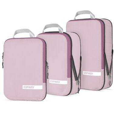 Набір кубиків-органайзерів для подорожей Cipway, 6 шт (білий, Mauve Pink), ультралегкі, розширювані