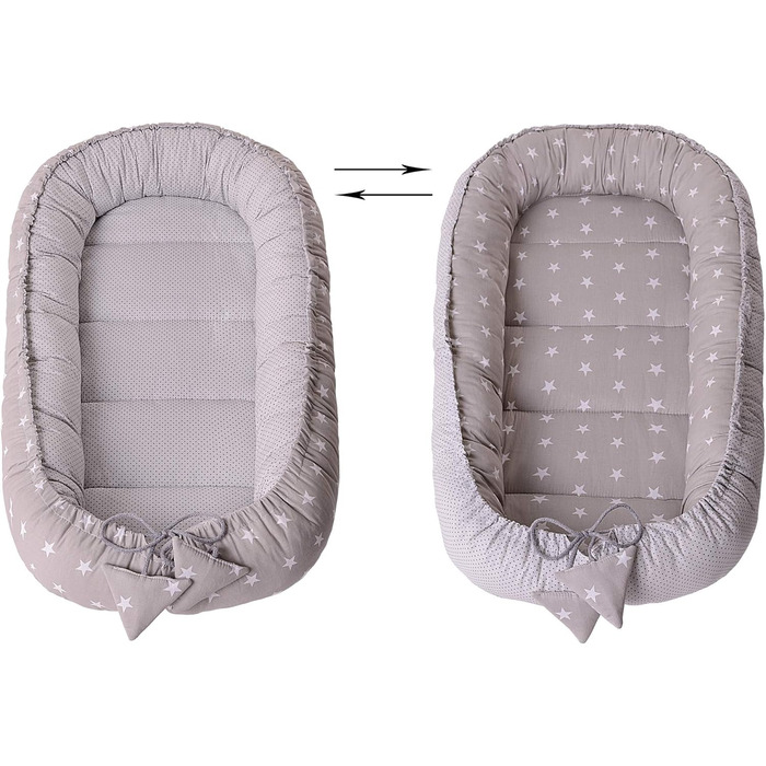 Килимок для кота та собаки Medi Partners 75x60x10 см, м'який лежак зі зірками, для котів та собак середніх розмірів