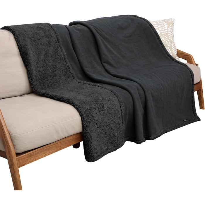 Водонепроникний плед для собак та котів, миючий, чорний (150 x 120 см)