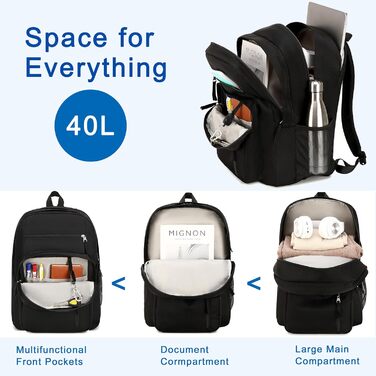 Чорний рюкзак для ноутбука 15.6