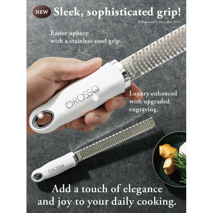 Grate, cheese grater, grate, cheese mill, Parmesan cheese, ginger, garlic zest grater (white)