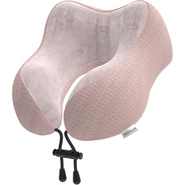 Подушка для шиї у вигляді хом'ятка, для подорожей, авто, офісу та дому (Рожева)