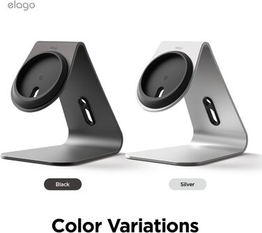 Підставка для зарядки MagSafe Elago MS4, Алюмінієва, сумісна з iPhone 17/16/15/14/13/12, Standby Mode (iOS 17), чорний [Зарядний пристрій не входить до комплекту]