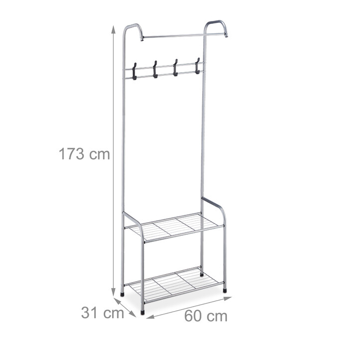 Relaxdays Wardrobe with 2 shoe racks