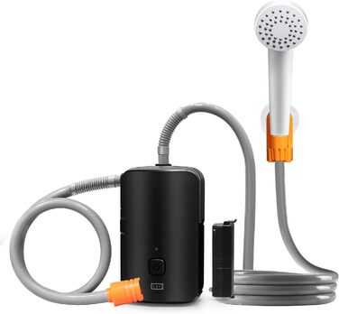 Портативна душ Koopsmate для кемпінгу та відпочинку на природі: 4400mAh, LED-ліхтар, сильний струмінь, легка та зручна