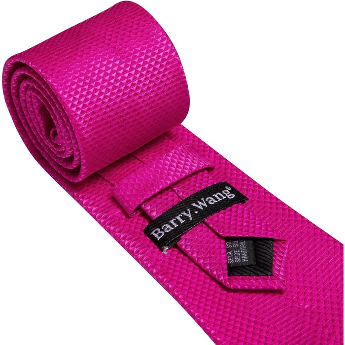 Сет аксесуарів для чоловіків Barry.Wang: краватка в смужку, краватки-кліпса, кишеньковий хустинка, запонки, для вечірок, весілля, ділових зустрічей (рожевий)