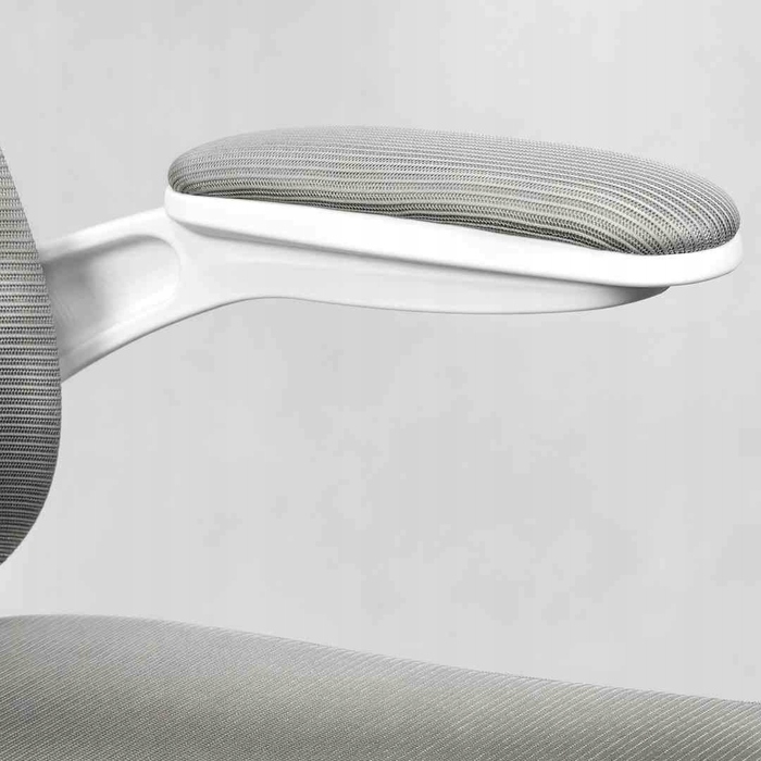 Ергономічне офісне обертове крісло Ergo Lite LVNSystem, біле (107-131 см, до 120 кг)