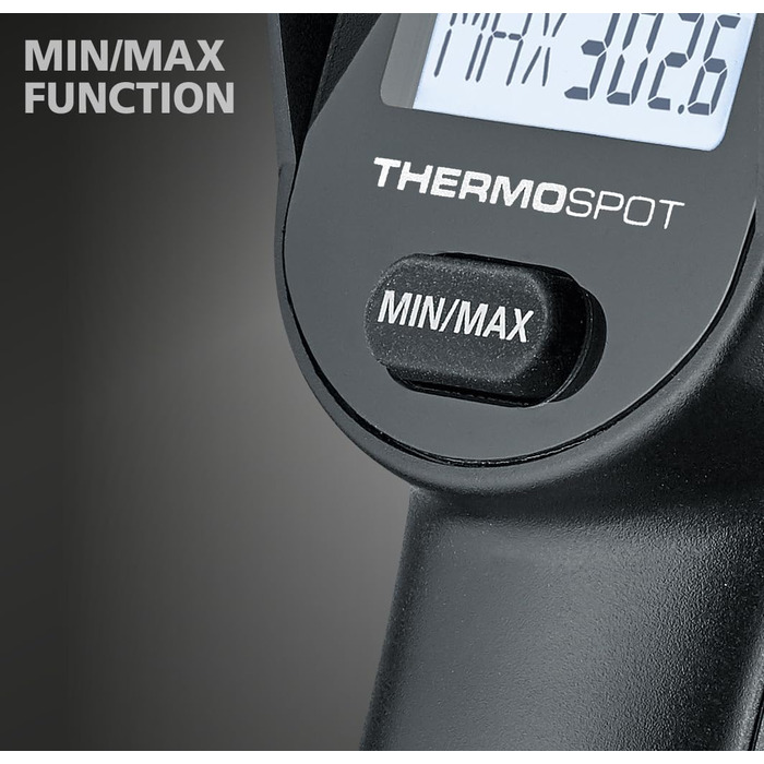 Лазерний термометр Laserliner ThermoSpot: вимірювання температури від -38°C до 365°C, 8-точкова лазерна точка, Auto-Hold, MAX-індикатор