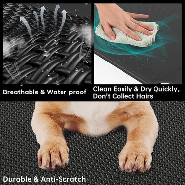 Кілимок для собак KORIMEFA до 55 кг, Outdoor, миючий, 122 x 85 x 20 см, з антиковзкими ніжками, L 45 x B 25 x H 11 см