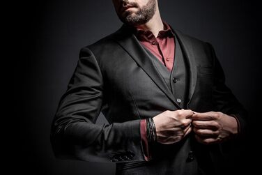 Браслет чоловічий шкіряний SERASAR Premium плетінка, чорно-коричневий, магнітний замок, 21 см, в подарунковій коробці