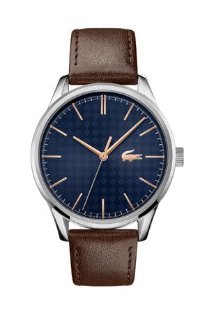 Годинник чоловічий Lacoste Vienna 2011046 кварцовий з коричневим шкіряним ремінцем