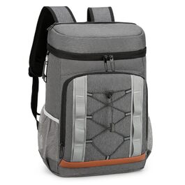 Ізольований рюкзак-холодильник, 30 л, велика місткість, ланч-рюкзак, термо-рюкзак для пікніка, міцний, легкий, сумка-холодильник для відпочинку на природі, пляжу, пікніка, кемпінгу (темно-сірий)