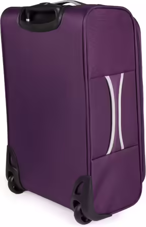 Валіза Pierre Cardin Cion CL610M, м'яка, з міцними колесами, телескопічною ручкою, ременями для фіксації, розмір S (56x39x25 см), лілово-сіра